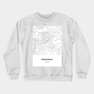 Matterhorn Topographic Map Crewneck Sweatshirt